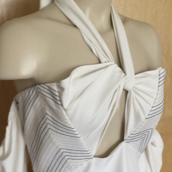 Zuki Off-The-Shoulder Flounce Hem Silk Dre… - Picture 2 of 11